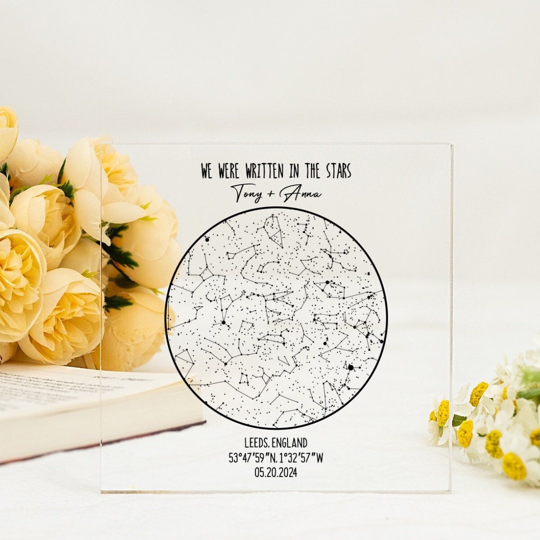 Custom Star Map by Date, Night Sky Print,wedding Gift,anniversary Gift