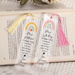 Thank You for being part of my story, Gift for Teacher, Teachers Bookmarks, Gift from Student, Custom Gifts for Teacher,Bookmark for Teacher