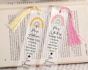 Thank You for being part of my story, Gift for Teacher, Teachers Bookmarks, Gift from Student, Custom Gifts for Teacher,Bookmark for Teacher