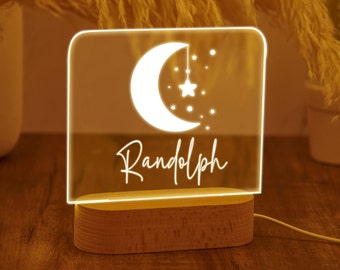 Moon and Stars Night Light,Night Light Moon and Stars,Multi-Colour LED Lamp,Nursery Lamp,Baby Night Light,Christmas Gift,baby gifts