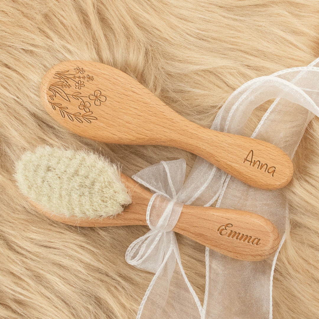 Personalised Baby Hair Brush,engraved Name Baby Brush,baby Birth