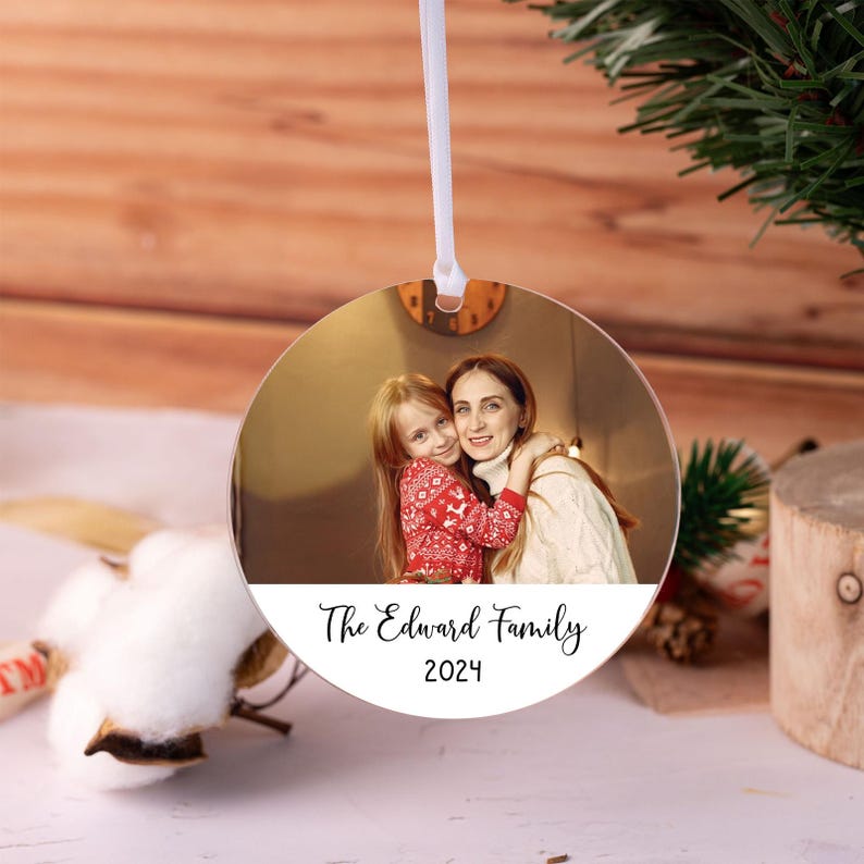 Ersonalized Photo Ornament, Custom Picture Ornament, Family Photo