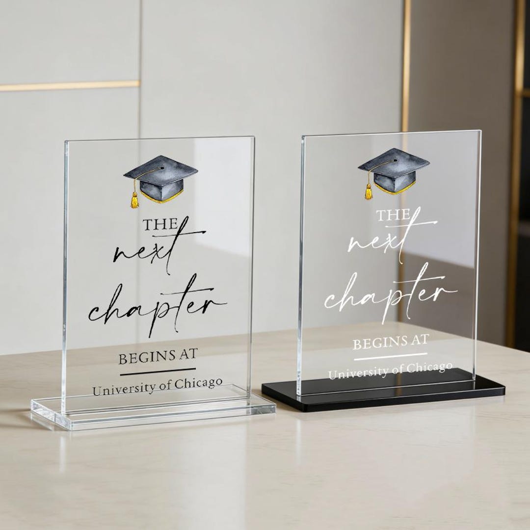 The Next Chapter Begins Sign, High School Senior or College Graduation ...