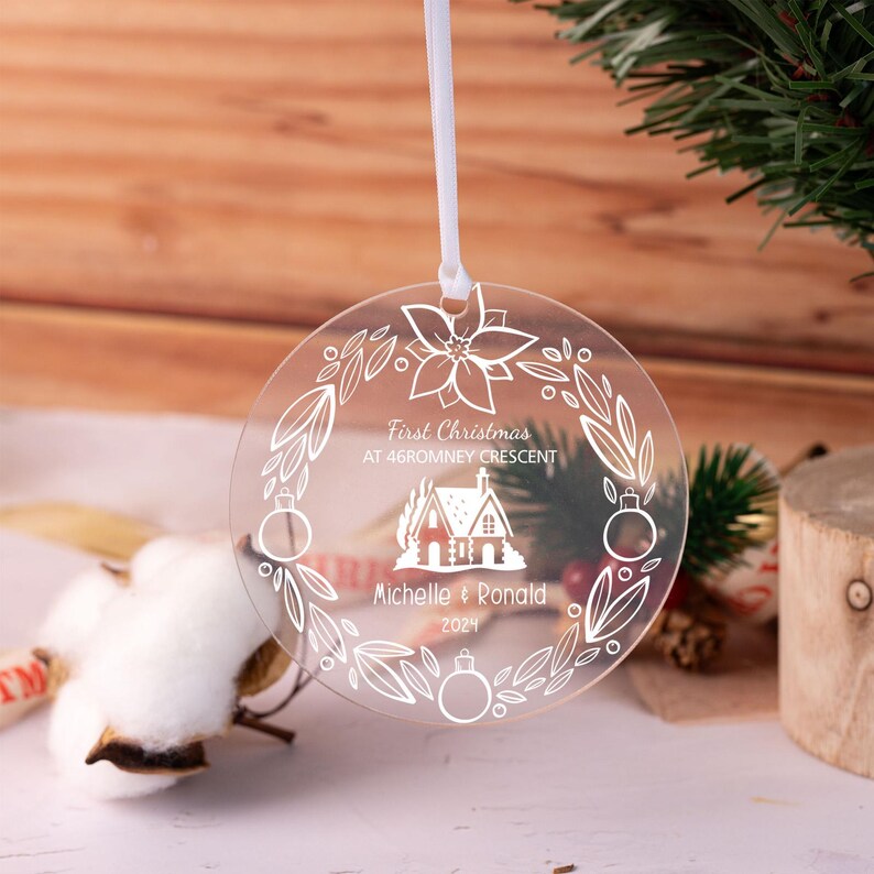 First Christmas in Our New Home, Personalized First Home Bauble, Couple