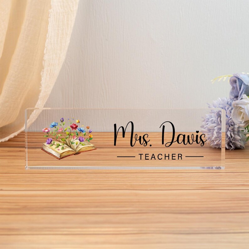 Personalized Teachers Gift, Desk Name Plate Teacher,teacher Desk Plaque