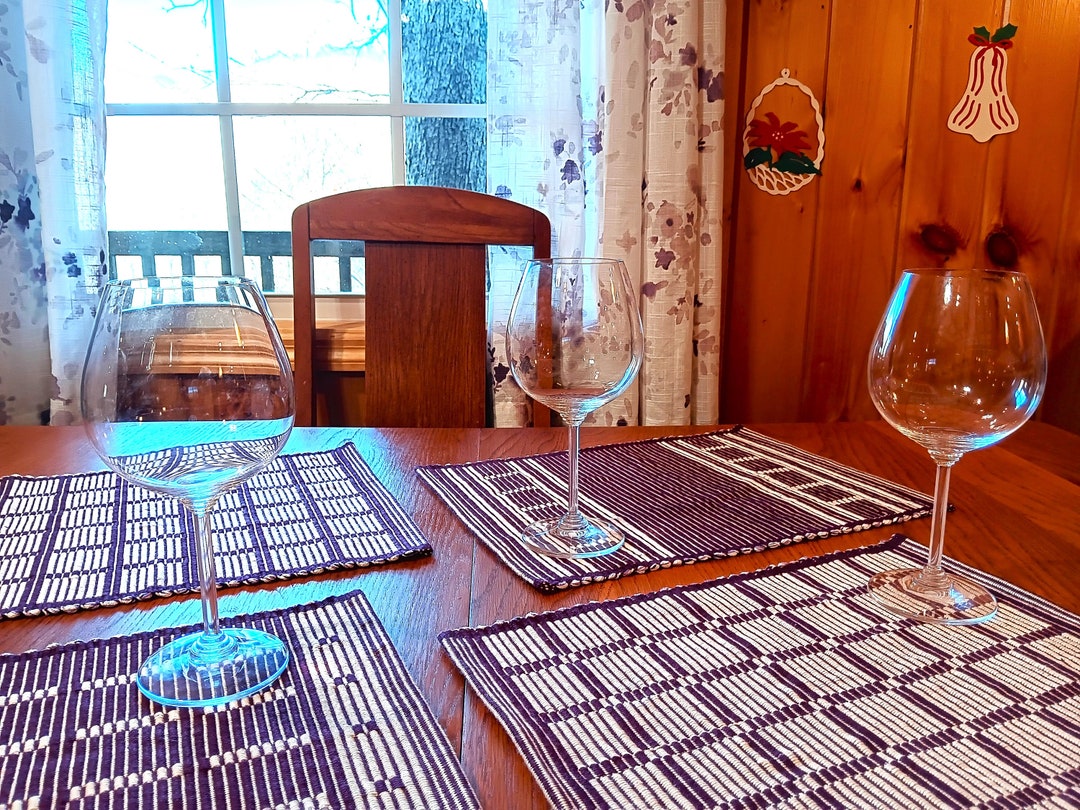 Set of 4 Placemats Handwoven Placemats Cotton Placemats Etsy