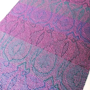 Handwoven Table Runner, Eye-Catching Shadow Weave Runner, 100% Cotton