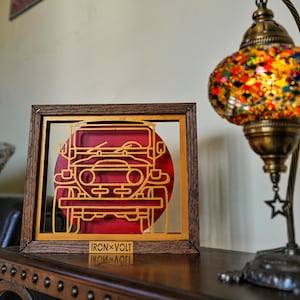 Wood Framed Car Decor