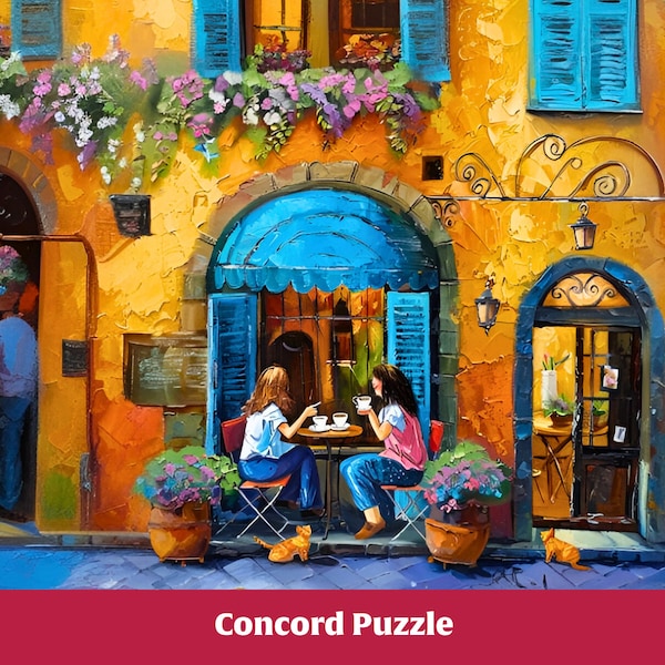 Cafe in Florence, Italy 500 Piece Puzzle