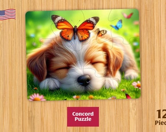 Puppy & Butterfly 12 Piece Kids Puzzle