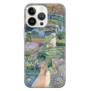Claude Monet Phone Case, Monet Art Scott Funny Cover for iPhone 15 13 12 Pro 11 14 8 7 Samsung S23 S22 A73 A53 A13 A14 S21 5