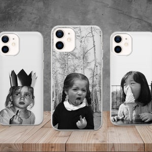 Middle Finger Phone Case, Funny Middle Finger Girl Phone Cover for iPhone 15 13 12 Pro 11 14 8 7 Samsung S23 S22 A73 A53 A13 A14 S21 Fe