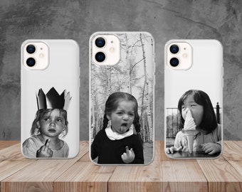 Middle Finger Phone Case, Funny Middle Finger Girl Phone Cover for iPhone 15 13 12 Pro 11 14 8 7 Samsung S23 S22 A73 A53 A13 A14 S21 Fe