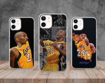 Kobe Bryant Phone Case, Black Mamba Basketball Phone Cover for iPhone 15 13 12 Pro 11 14 8 7 Samsung S23 S22 A73 A53 A13 A14 S21 Fe