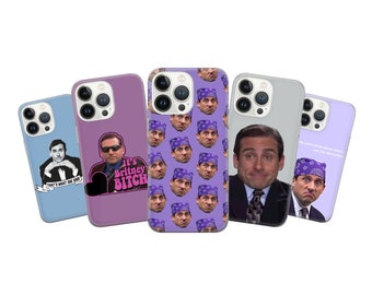 Michael Scott Phone Case, The Office Michael Scott Funny Cover for iPhone 15 13 12 Pro 11 14 8 7 Samsung S23 S22 A73 A53 A13 A14 S21