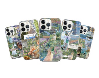 Claude Monet Phone Case, Monet Art Scott Funny Cover for iPhone 15 13 12 Pro 11 14 8 7 Samsung S23 S22 A73 A53 A13 A14 S21