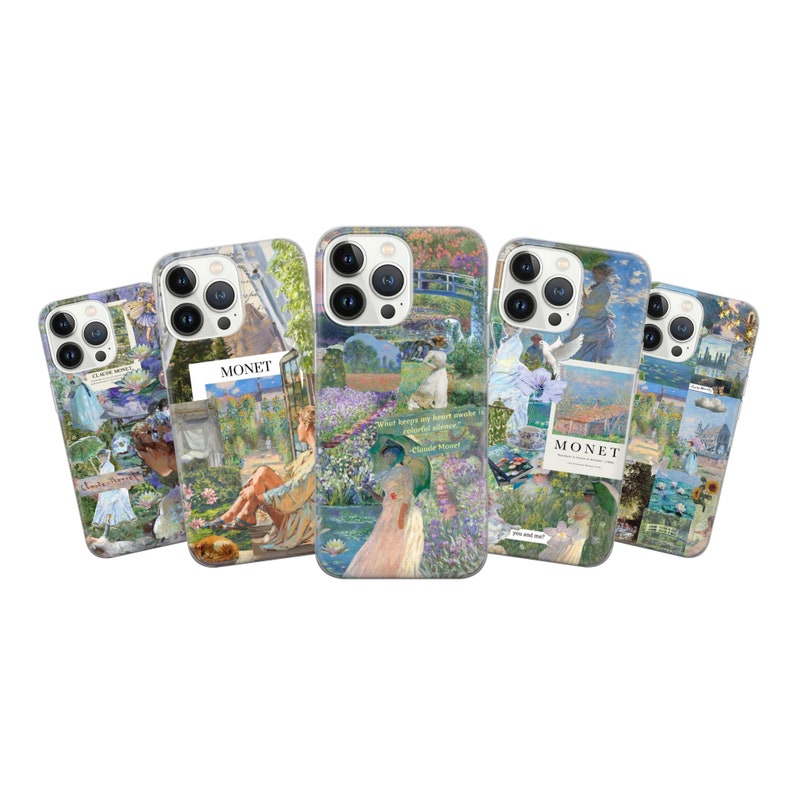 Claude Monet Phone Case, Monet Art Scott Funny Cover for iPhone 15 13 12 Pro 11 14 8 7 Samsung S23 S22 A73 A53 A13 A14 S21 image 1