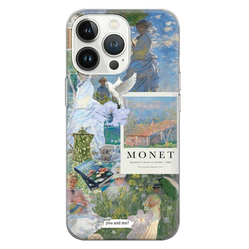 Claude Monet Phone Case, Monet Art Scott Funny Cover for iPhone 15 13 12 Pro 11 14 8 7 Samsung S23 S22 A73 A53 A13 A14 S21 3