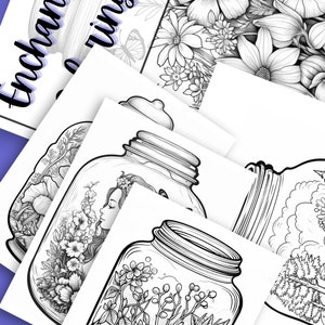 Enchanted Jars Coloring Pages | Printable & Procreate Import