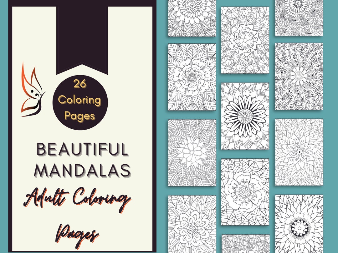 Beautiful Mandalas Adult Coloring Pages - Set of 26 - US Letter Size ...