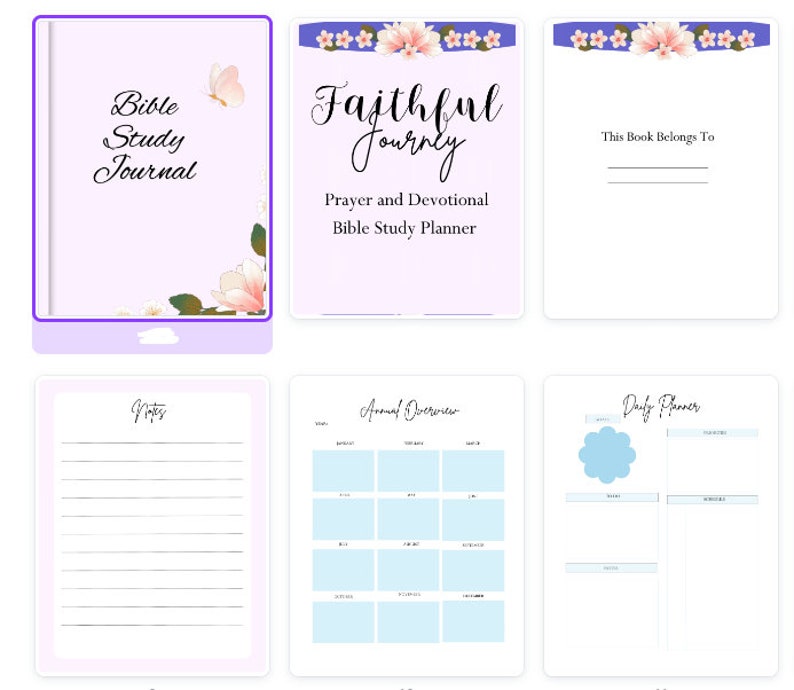 Bible Study Journal for Women - Printable Download - Etsy