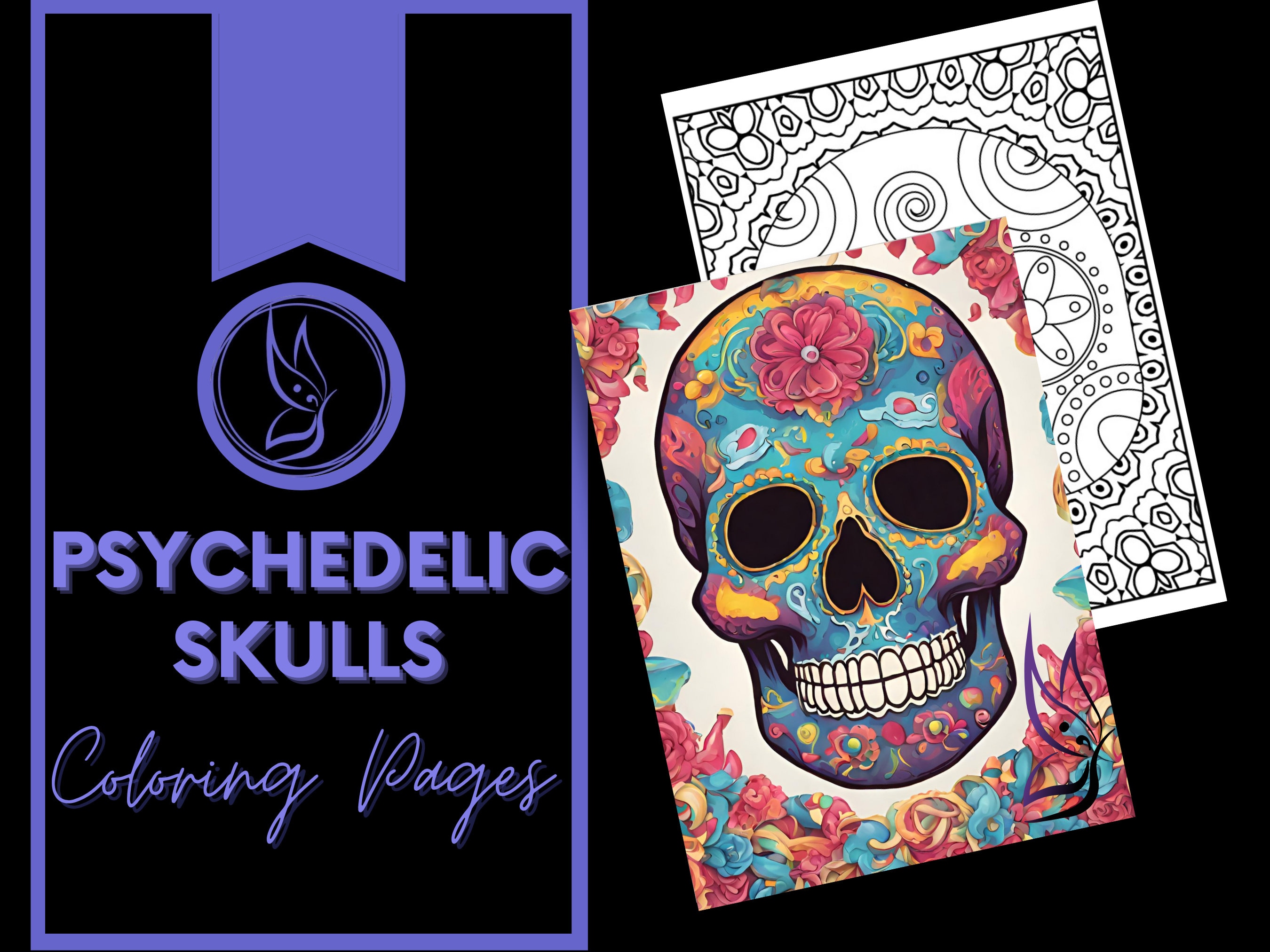 Psychedelic Skulls Coloring Pages Unique and Intricate Designs 25