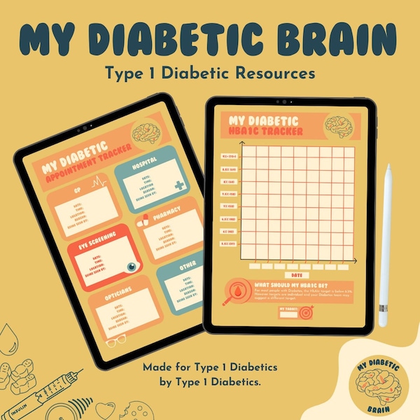 Type 1 Diabetes Planner and Resource My Diabetic Brain