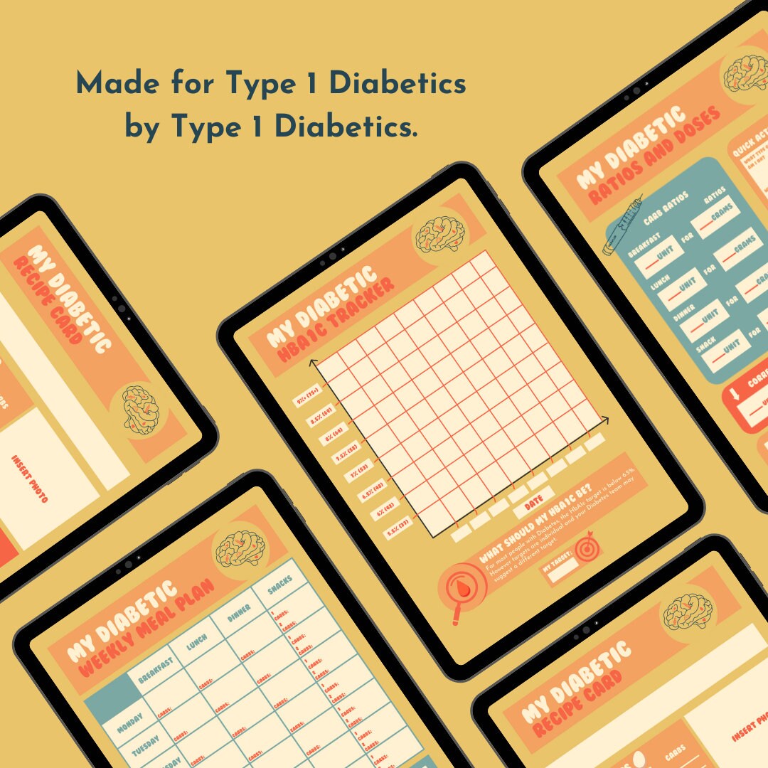 Type 1 Diabetes Carb Counting Pack My Diabetic Brain Etsy