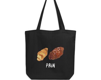 Croissant Tote Bag, Pain, Bread Tote