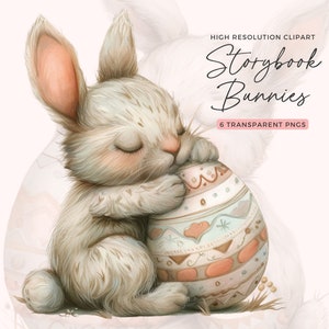 Cute Easter Bunny Clipart | Coelhinhos de contos de fadas | Boho Bunny Clipart | Boho Easter Clipart | Decoração de chá de bebê country | Junk Journal