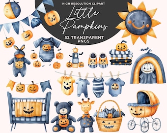 Baby Is Brewing | Halloween Baby Shower Clipart | Cute Halloween Baby Clothes | Little Boo is Brewing | Autumn Baby Shower | Little Pumpkin
