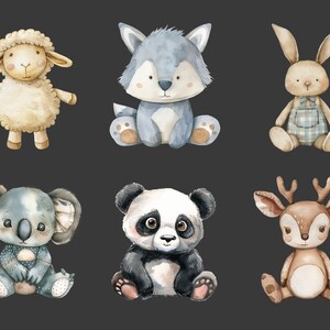 Vintage Stuffed Animal Clipart | Toy Clipart | Baby Shower Clip Art ...