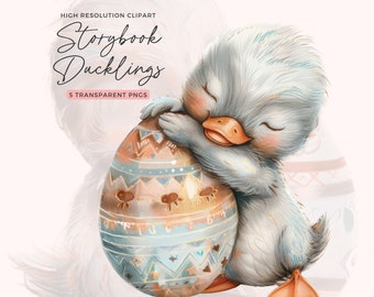 Easter Duckling Clipart PNG | Baby Shower Card Making (Digital Download)