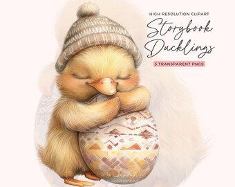 Easter Duckling PNG Clipart | Baby Shower Card Making (Digital Download)