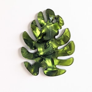2 Acrylic Laser Cut Monstera Leaf Charms