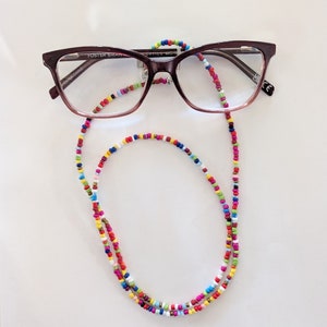 Multi-Color Beaded Eyeglass Chain
