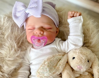 READY TO SHIP! Full Body Silicone Baby Doll, No Seams, reborn girl, Open Mouth, 18", 8 lbs. Squishy, floppy silicone doll w/box opening!
