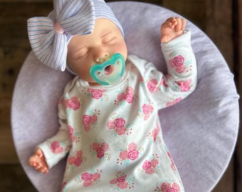 READY.2.SHIP *Full body silicone* reborn doll girl, 7 lbs 19" takes pacifier, Takes baths, Tear Resistant, rooted eyelashes