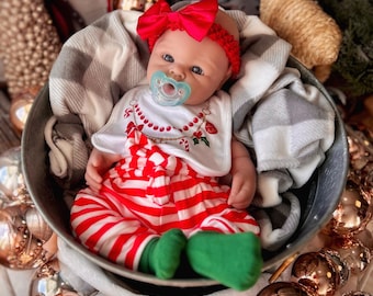 READY TO SHIP, full body silicone Reborn baby doll Girl- 7 1/2 lbs. 19"- Open mouth for pacifier- Squishy, soft and floppy, Christmas gift