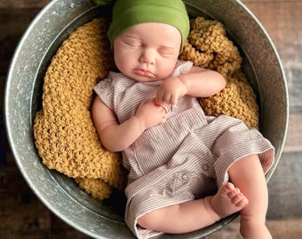 READY TO SHIP! Full Body Silicone Baby Doll, reborn boy, Open Mouth, 19", 7 lbs. realistic doll for therapy or play, Squishy and floppy