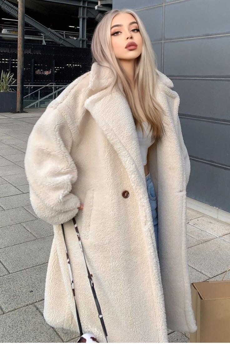 Sheepskin shop teddy coat