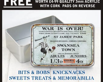Newcastle fc Vintage Style Tin Metal Box St James Park Park The Toon print poster mug art metal Stadium sign sign retro shirt gifts man cave