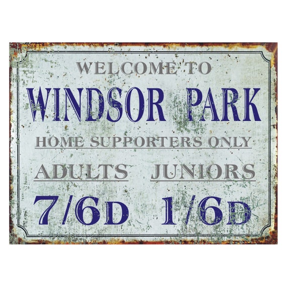 Linfield fc fc Windsor Park stadium print poster mug art metal sign retro  shirt gifts mancave memorabilia plaque Vintage Football