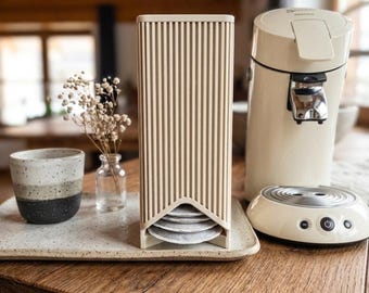 Caixa minimalista para cápsulas de café com design Japandi | Dispensador de cápsulas de café Japandi | Recipiente minimalista para cápsulas Senseo | Impresso em 3D |