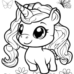 Unicorn Colouring Sheets