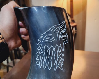 Handcrafted Authentic Viking Beer Horn Tankard