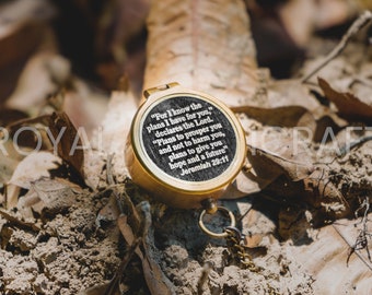 Timeless Navigation: Vintage Brass Nautical Compass with Inspirational Engraving - Functional Maritime Decor for Explorers and Dreamers