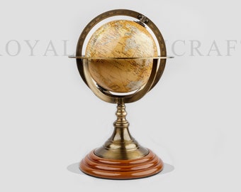Brass Nautical Armillary Tabletop Sphere World Globe Marine World Globe - Nautique - Table Top - Cadeau de Noël