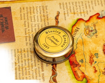 Brass Poem Compass by Stanley London - Engraved Nautical Navigation Keepsake Gift For Every Occasions