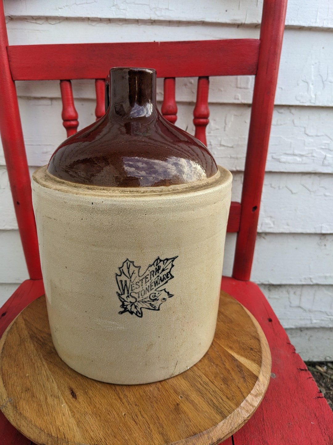 Western Stoneware Jug Etsy